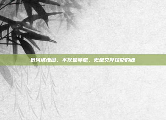暴风城地图，不仅是导航，更是艾泽拉斯的魂