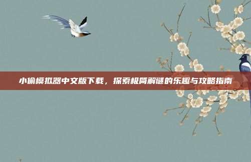 小偷模拟器中文版下载,探索极简解谜的乐趣与攻略指南
