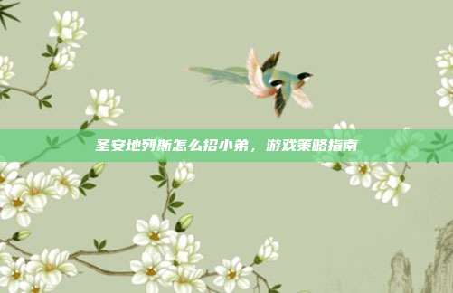 圣安地列斯怎么招小弟,游戏策略指南