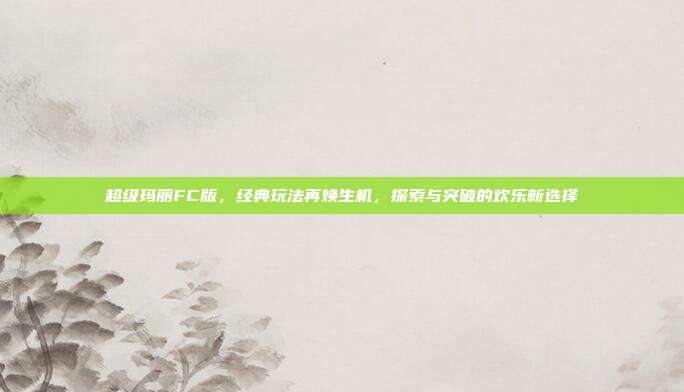超级玛丽FC版,经典玩法再焕生机,探索与突破的欢乐新选择