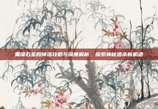 黑曜石圣殿掉落攻略与深度解析,探索神秘猎杀新机遇