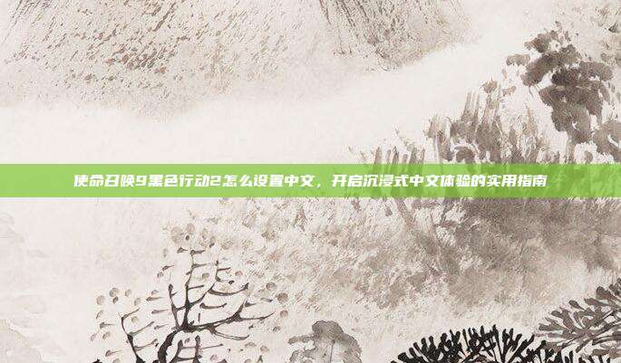 使命召唤9黑色行动2怎么设置中文,开启沉浸式中文体验的实用指南