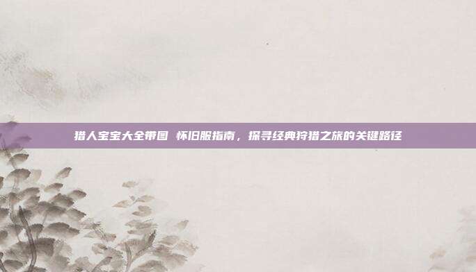 猎人宝宝大全带图 怀旧服指南,探寻经典狩猎之旅的关键路径
