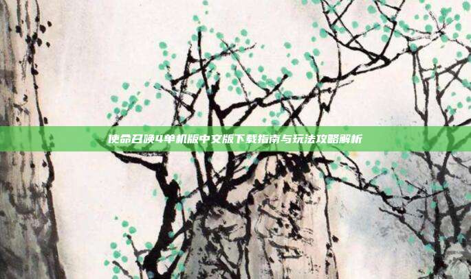 使命召唤4单机版中文版下载指南与玩法攻略解析