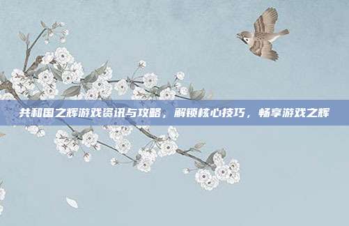 共和国之辉游戏资讯与攻略,解锁核心技巧,畅享游戏之辉