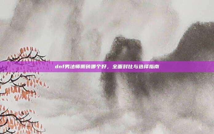 dnf男法师搬砖哪个好，全面对比与选择指南
