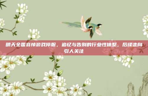 明天全国哀悼游戏停服,追忆与告别的行业性休整,后续走向引人关注