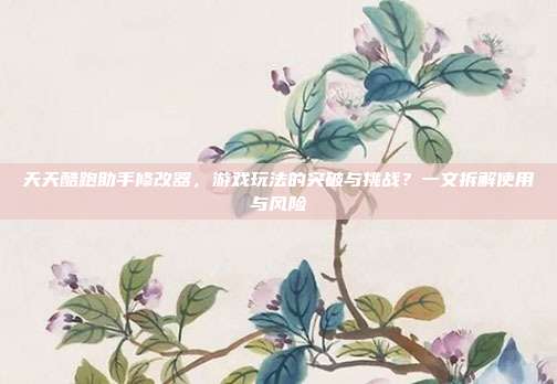 天天酷跑助手修改器,游戏玩法的突破与挑战?一文拆解使用与风险