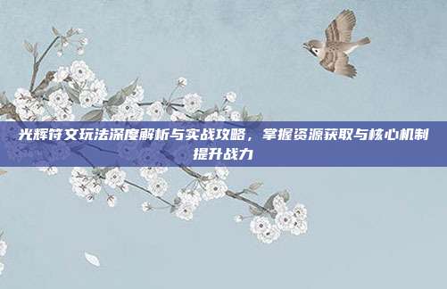 光辉符文玩法深度解析与实战攻略,掌握资源获取与核心机制提升战力
