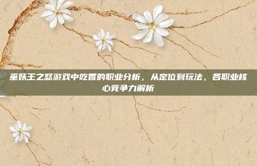 巫妖王之怒游戏中吃香的职业分析,从定位到玩法,各职业核心竞争力解析