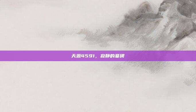 天源4591，寂静的墓碑