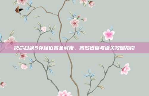 使命召唤5存档位置全解析,高效恢复与通关攻略指南
