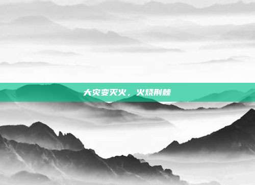 大灾变灭火，火烧荆棘
