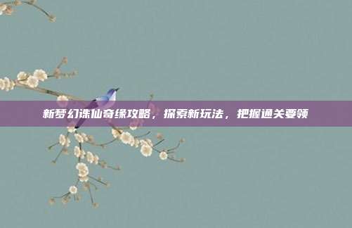 新梦幻诛仙奇缘攻略,探索新玩法,把握通关要领