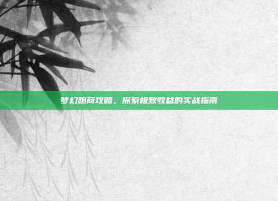 梦幻跑商攻略,探索极致收益的实战指南