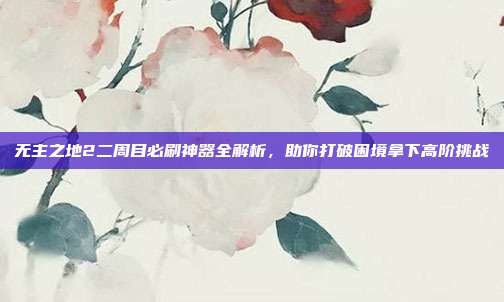 无主之地2二周目必刷神器全解析，助你打破困境拿下高阶挑战