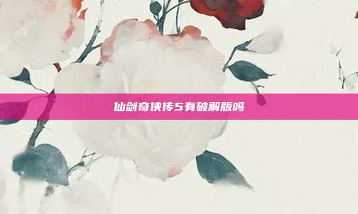 仙剑奇侠传5有破解版吗