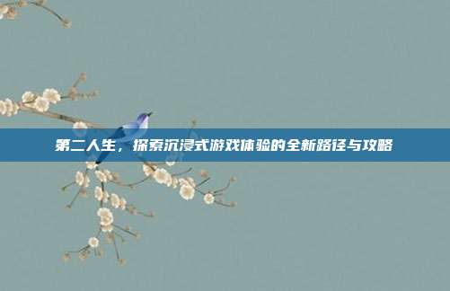 第二人生,探索沉浸式游戏体验的全新路径与攻略
