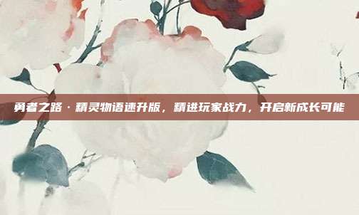 勇者之路·精灵物语速升版,精进玩家战力,开启新成长可能