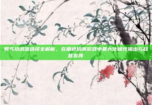 男气功武器选择全解析，在角色扮演游戏中最大化属性输出与战意发挥