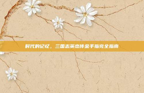 时代的记忆，三国志英杰传金手指完全指南
