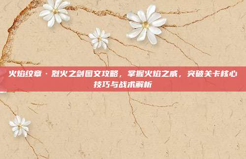 火焰纹章·烈火之剑图文攻略,掌握火焰之威,突破关卡核心技巧与战术解析