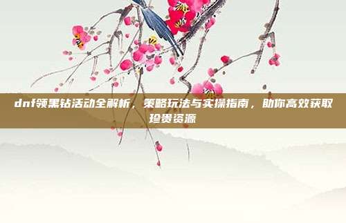 dnf领黑钻活动全解析,策略玩法与实操指南,助你高效获取珍贵资源