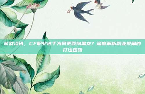 游戏资讯，CF职业选手为何更倾向黑龙？深度解析职业视角的打法逻辑