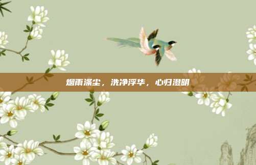烟雨涤尘，洗净浮华，心归澄明
