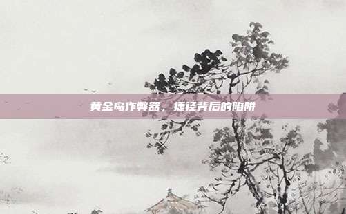 黄金岛作弊器，捷径背后的陷阱