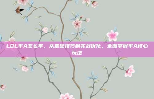 LOL平A怎么学,从基础技巧到实战优化,全面掌握平A核心玩法