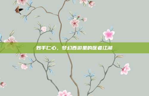 妙手仁心,梦幻西游里的医者江湖