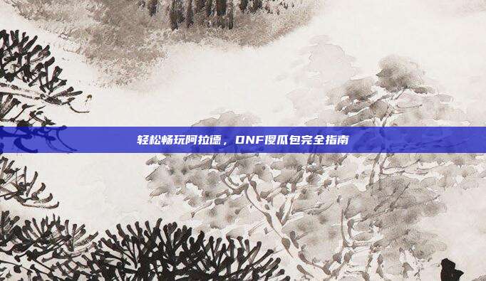 轻松畅玩阿拉德,DNF傻瓜包完全指南