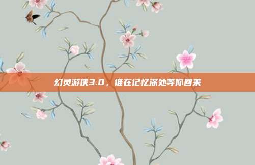 幻灵游侠3.0,谁在记忆深处等你回来