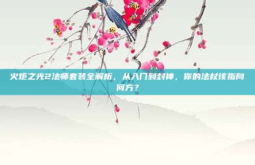火炬之光2法师套装全解析，从入门到封神，你的法杖该指向何方？