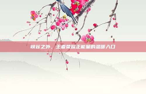 峡谷之外，王者荣耀正能量的温暖入口