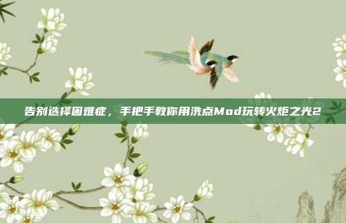 告别选择困难症，手把手教你用洗点Mod玩转火炬之光2