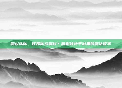 魔杖选你，还是你选魔杖？哈利波特手游里的魔法哲学