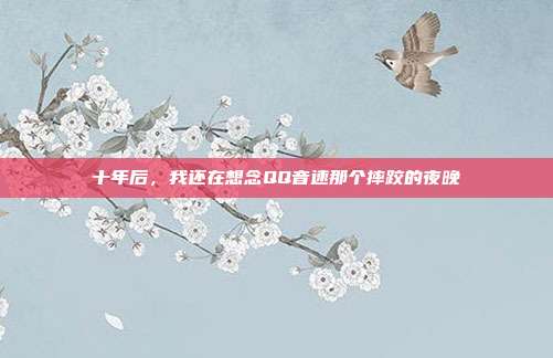 十年后,我还在想念QQ音速那个摔跤的夜晚