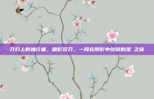 刀刃上的独行者，暗影双刀，一段在阴影中绽放的涅槃之旅