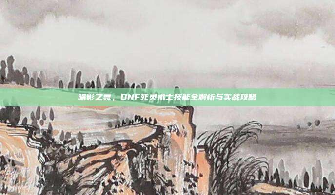 暗影之舞,DNF死灵术士技能全解析与实战攻略