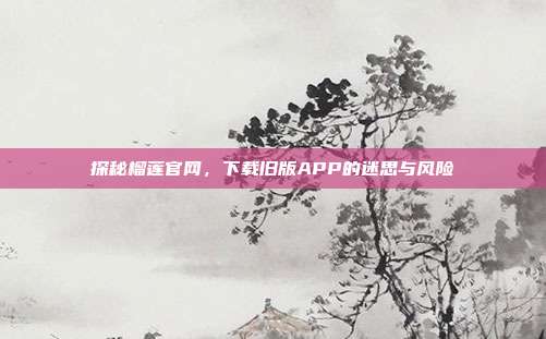 探秘榴莲官网，下载旧版APP的迷思与风险