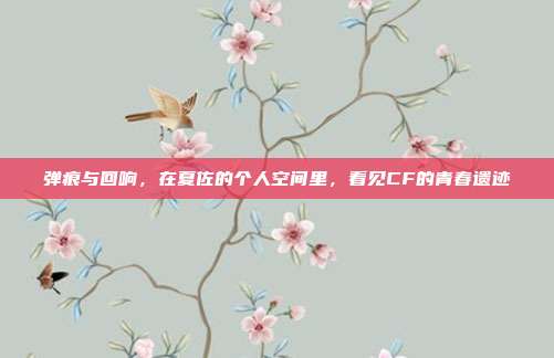 弹痕与回响,在夏佐的个人空间里,看见CF的青春遗迹