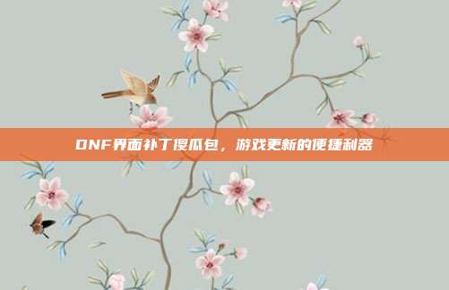 DNF界面补丁傻瓜包,游戏更新的便捷利器