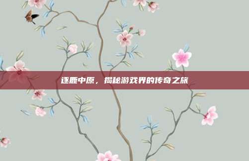 逐鹿中原,揭秘游戏界的传奇之旅