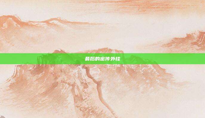 最后的密传外挂