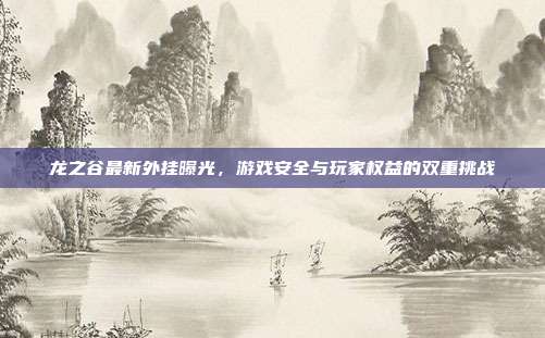 龙之谷最新外挂曝光,游戏安全与玩家权益的双重挑战