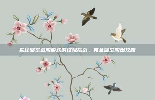 揭秘密室逃脱游戏的终极挑战,完全密室脱出攻略