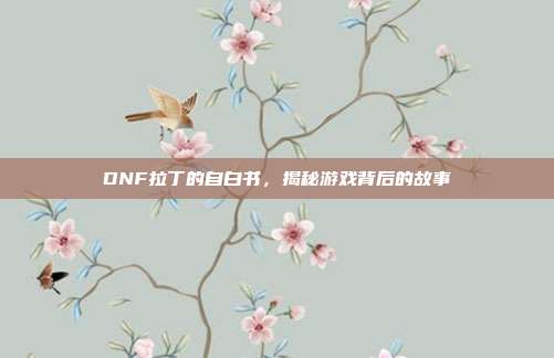 DNF拉丁的自白书,揭秘游戏背后的故事