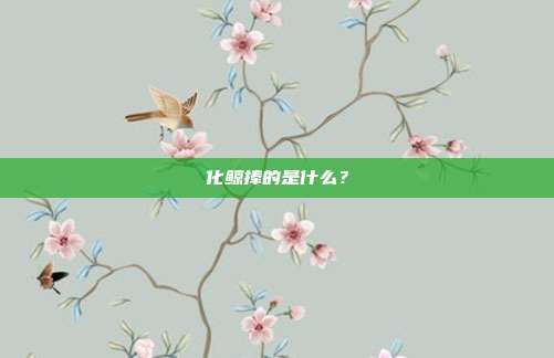 化鲸捧的是什么？